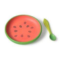 Vaisselle Enfant Assiette et Cuillère - Wally The Watermelon