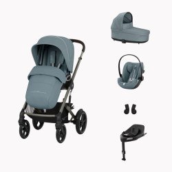 Trio Talos S Lux + Nacelle Cot S + Cloud G + Base G Stormy Blue (Taupe Frame)