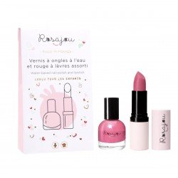 Coffret Rouge à lèvres enfant et vernis à l’eau Rose Rubis