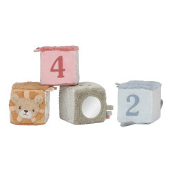 Lot de 4 cubes doux Safari Friends