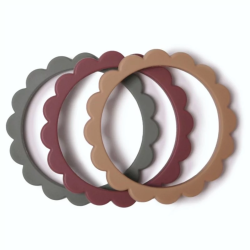 Bracelet de dentition Fleur - Mushie Dried thyme/Nat./Berry