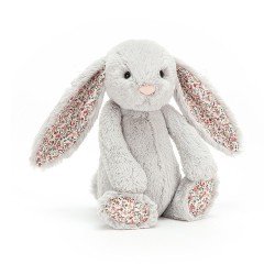 Peluche Bashful Bunny Blossom Silver Médium