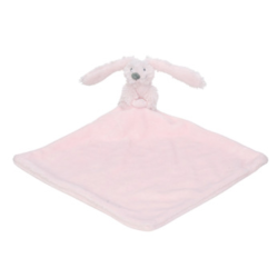 Doudou couverture 28cm lapin Richie - Mini Rose
