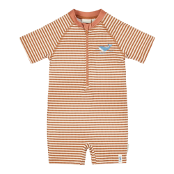 Combinaison de bain manches courtes - Ocean Brown Stripes