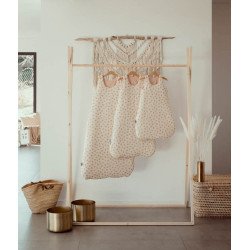 Gigoteuse - Made in France Ecru Fleurie Rose