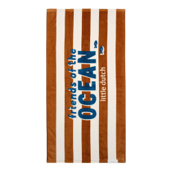 Serviette de plage - Ocean World Brown Stripe - 60cm x 120cm