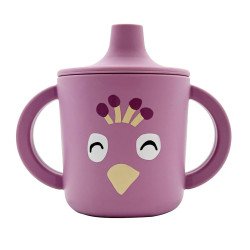 Tasse d'apprentissage en silicone Mrs. Paon