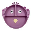 Assiette avec ventouse en silicone et compartiments - Mrs. Paon
