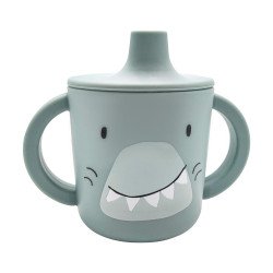 Tasse d'apprentissage en silicone - Requin