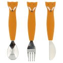Couverts 3 pièces en silicone - Renard