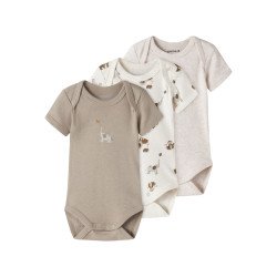 Lot de 3 Bodies Manches Courtes - Imprimé Animaux