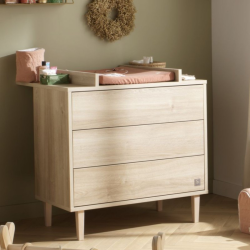 Commode à langer 3 tiroirs - Paloma Bois