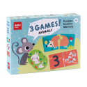 Boite de 3 jeux - Animaux