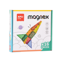 Jeu de construction Tuiles Magnétiques Magnex - 16 pièces