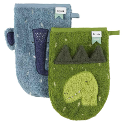 Gant de toilette - 2pcs Dino / Elephant