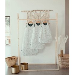 Gigoteuse d'été - Made in France Blanche Fleurie Vert