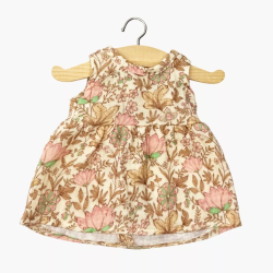Robe Faustine sans manches en gaze de coton Indienne rosée