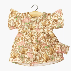 Robe Daisy et son headband à noeud rond en gaze de coton Indienne rosée