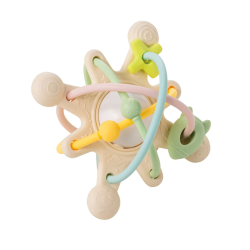 Anneau de Dentition avec Hochet Galaxy Silicone Pastel