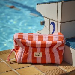 Trousse Comme Un Bonbon Elma - Rayure Orange