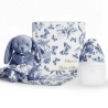 Coffret Biberon + Doudou "Toile de Jouy" Bleu — Élhée × Tartine et Chocolat