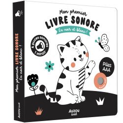 Livre sonore bébé noir et blanc Auzou – Dès 1 an