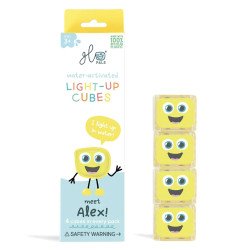Lot de 4 Cubes Lumineux Alex Jaune