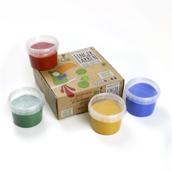 Coffret 4 Pots Peinture aux Doigts Naturelle & Vegan « Aki »