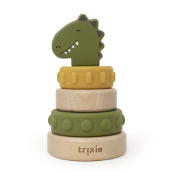 Tour à Empiler Bois Et Silicone - Mr Dino