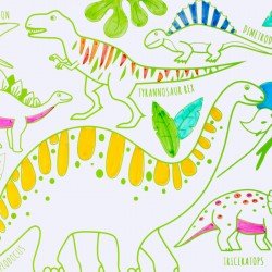 Coloriage éducatif Mini Playmat Dino