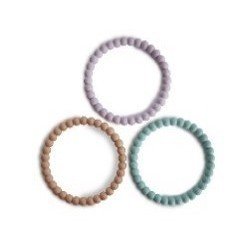 Bracelet de dentition Perle Lilac/Cyan/Soft peach