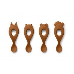 Cuillère en silicone Liva - 4 pcs Mustard