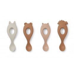 Cuillère en silicone Liva - 4 pcs Rose Multi Mix