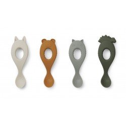 Cuillère en silicone Liva - 4 pcs Hunter Green mix