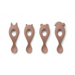 Cuillère en silicone Liva - 4 pcs Dark rose